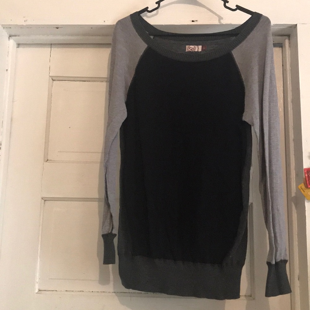 Black and grey sweater